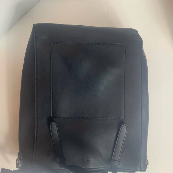 ECOSUSI Black Vegan Leather Tote Backpack Convertible Bag Women Laptop Purse - Picture 13 of 13